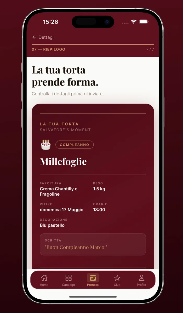 La torta su misura nell’app Lisita