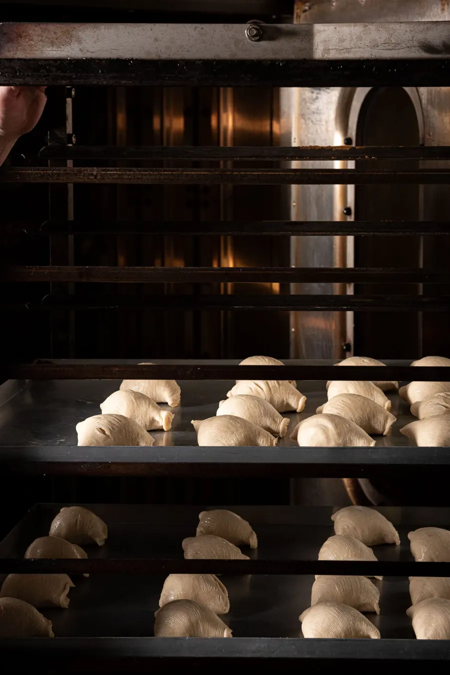 Sfogliatelle in laboratorio prima della cottura